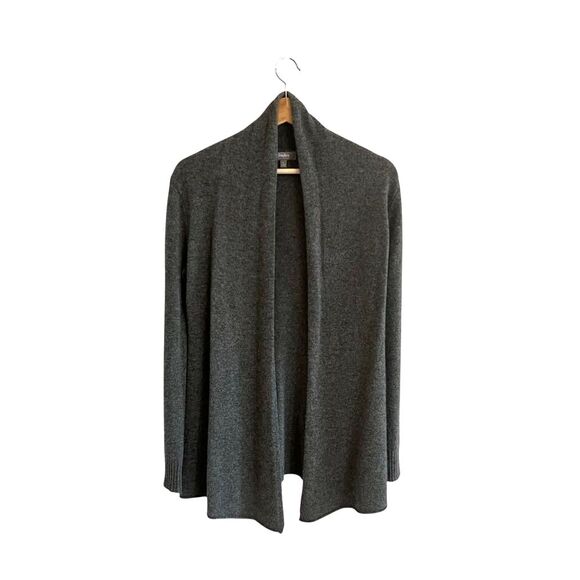 Neiman Marcus Womens Cashmere Open Front Cardigan Sz S Grey Quiet Luxury Neutral - Picture 1 of 6